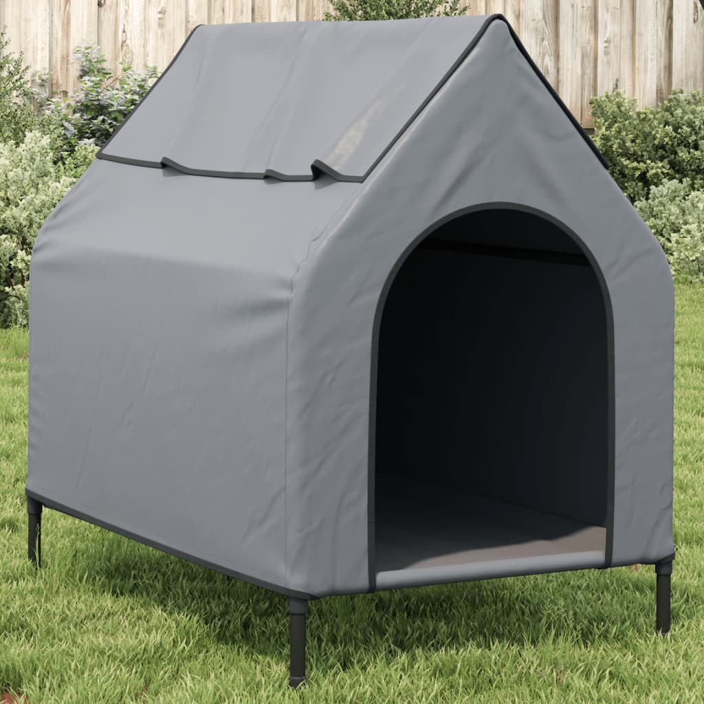 Dog House Anthracite Oxford Fabric and Steel - Charlotte Dunes