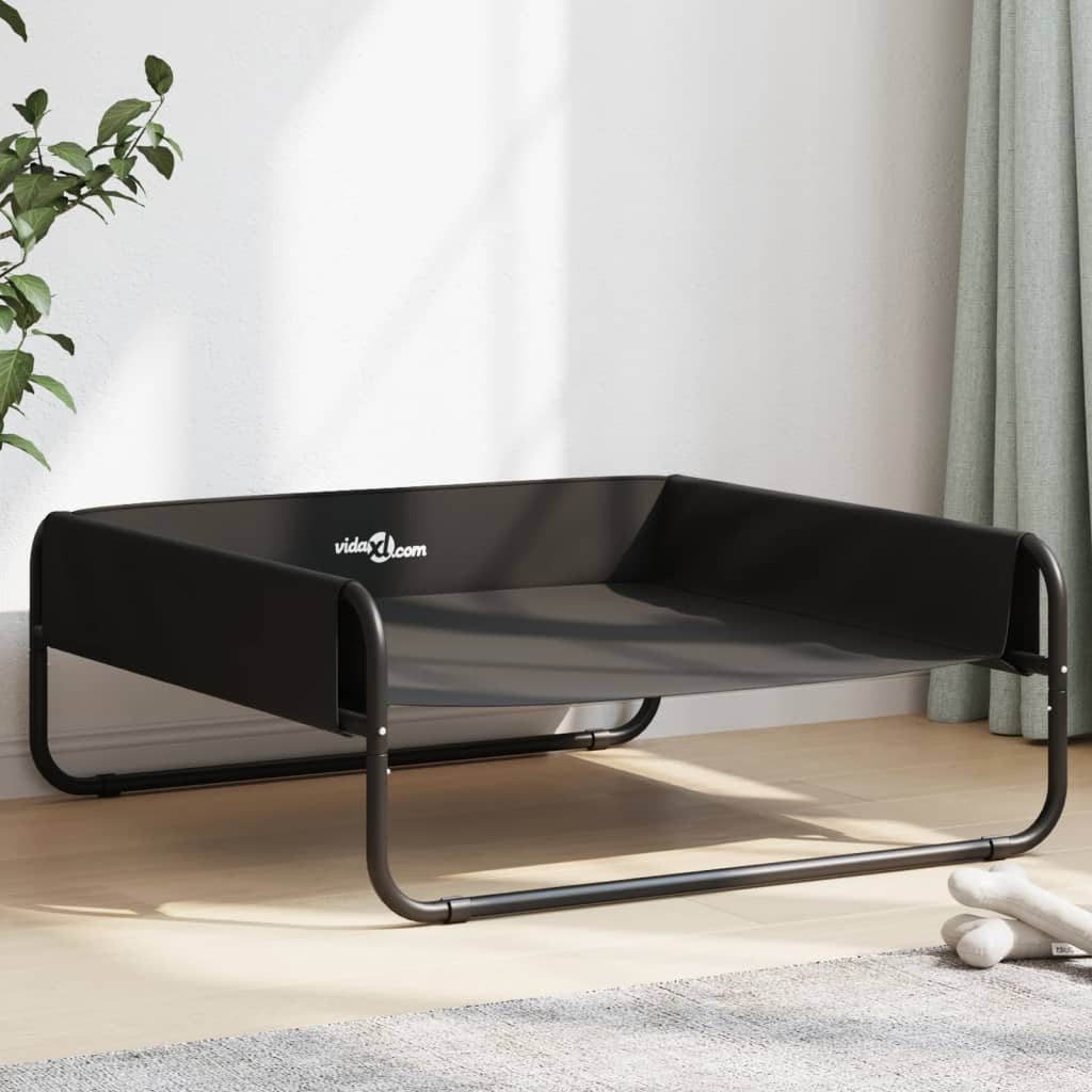 Elevated Dog Bed Anthracite Oxford Fabric and Steel - Merkel Designers