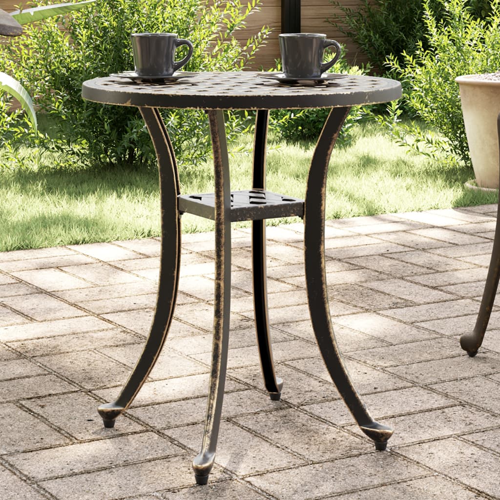 Garden Table Bronze 48x53 cm Cast Aluminium - Discount Dealers
