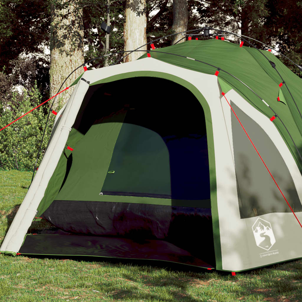 Camping Tent Dome 3-Person Green Quick Release - All Things Good