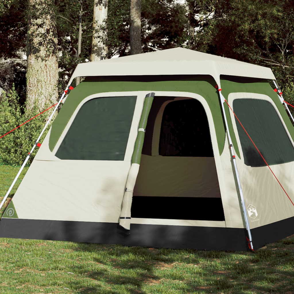 Family Tent Dome 6-Person Green Quick Release - Merlin Deals