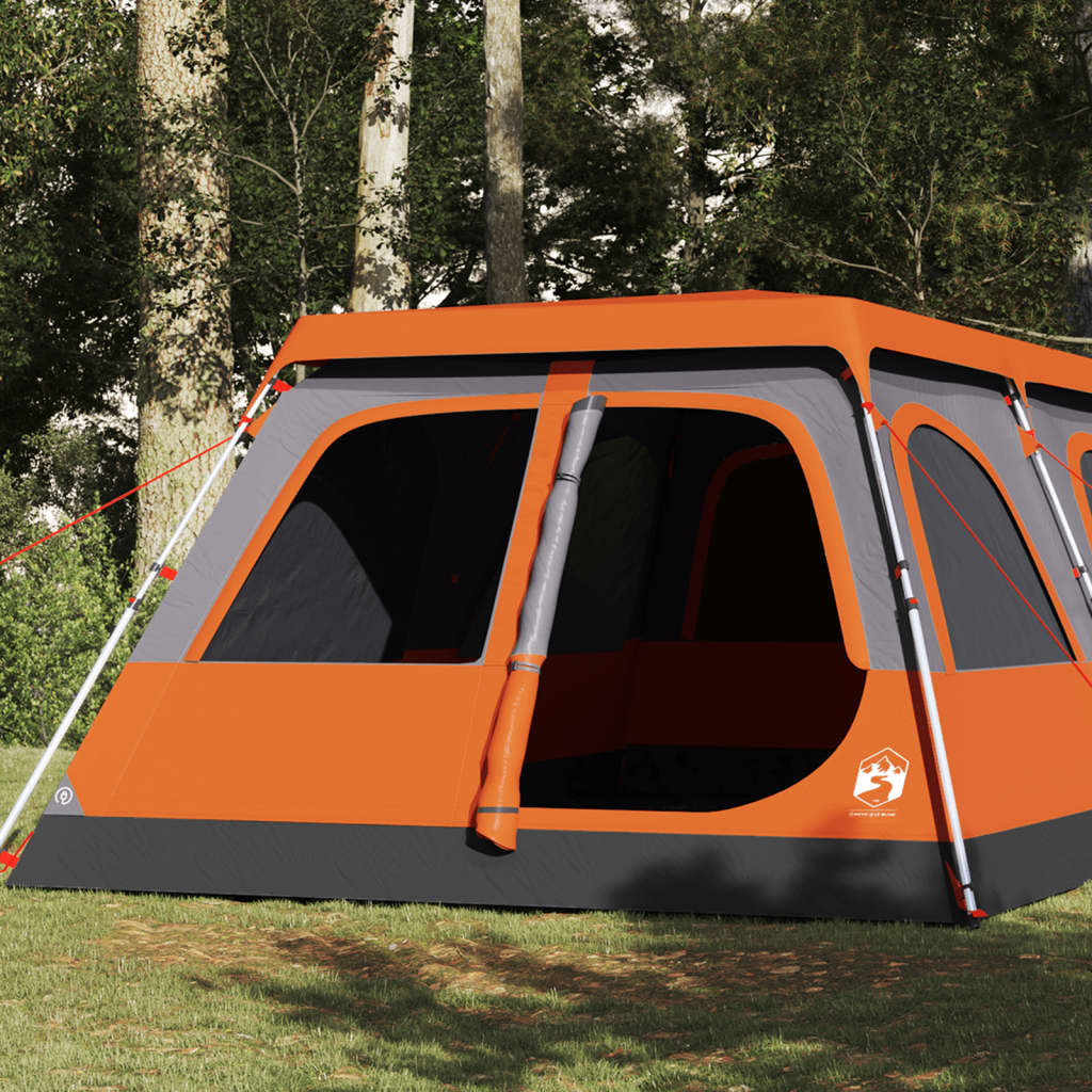 Family Tent Dome 8-Person Grey and Orange Quick Release - Tyrell & Tyrell