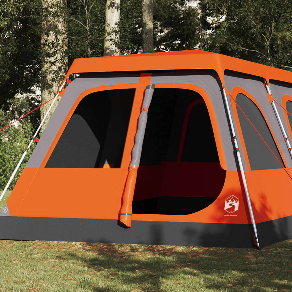 Family Tent Dome 10-Person Grey and Orange Quick Release - Tyrell & Tyrell