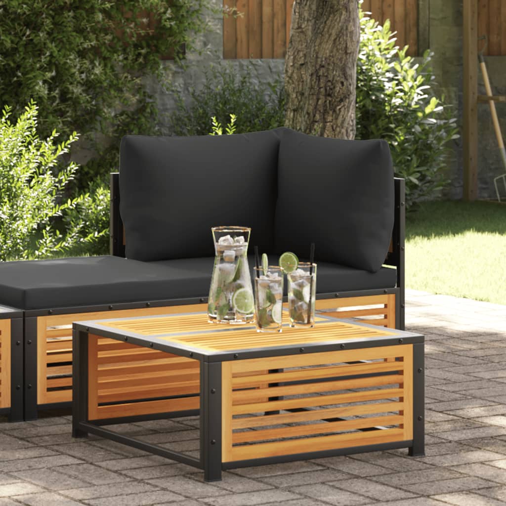 Garden Table 68x68x30 cm Solid Wood Acacia - Design Hut