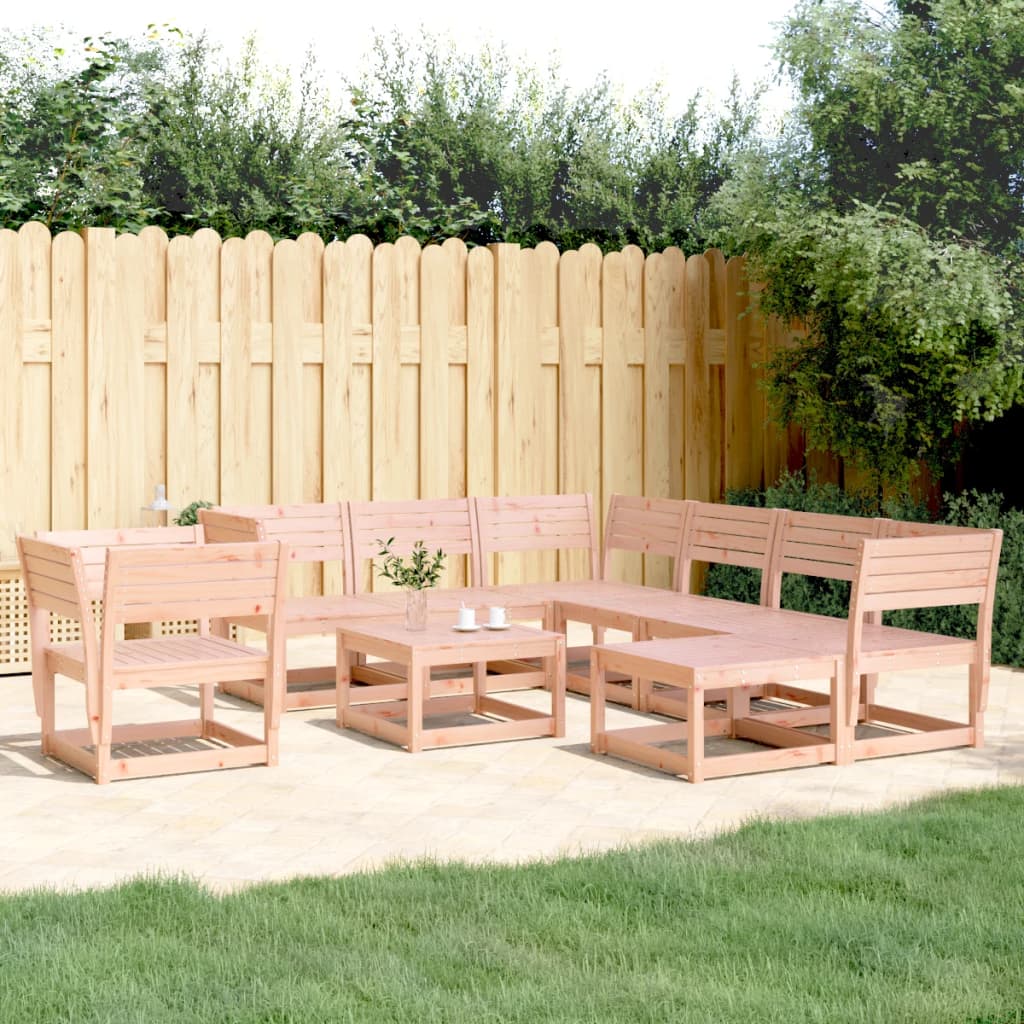 8 Piece Garden Lounge Set Solid Wood Douglas - Merkel Designers