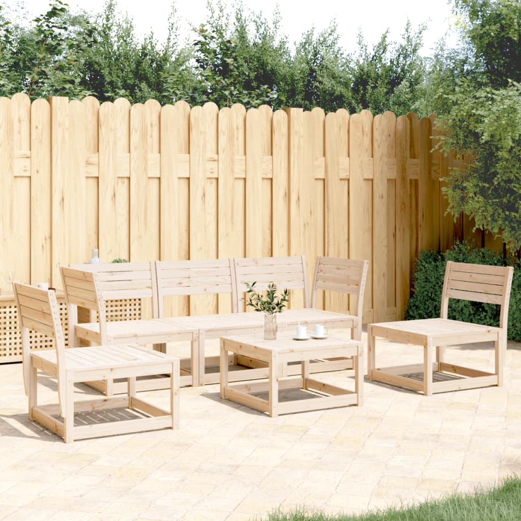 5 Piece Garden Sofa Set Solid Wood Pine - Style and Chic