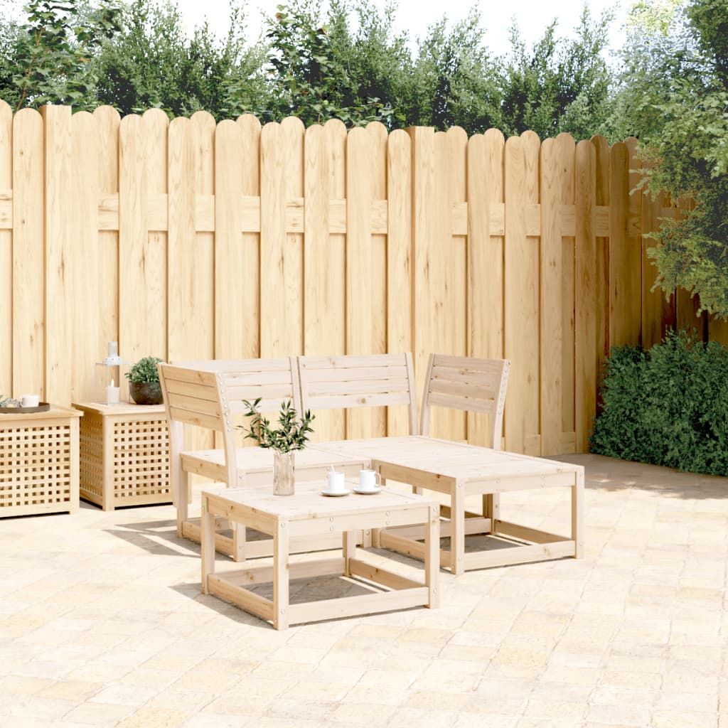 3 Piece Garden Sofa Set Solid Wood Pine - Style and Chic