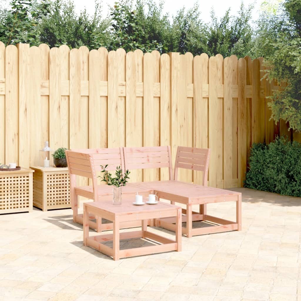 3 Piece Garden Sofa Set Solid Wood Douglas - Merkel Designers
