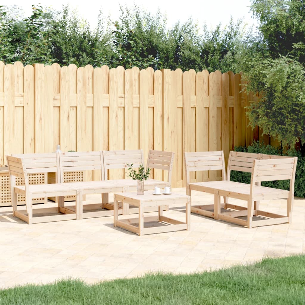 5 Piece Garden Sofa Set Solid Wood Pine - Merkel Designers