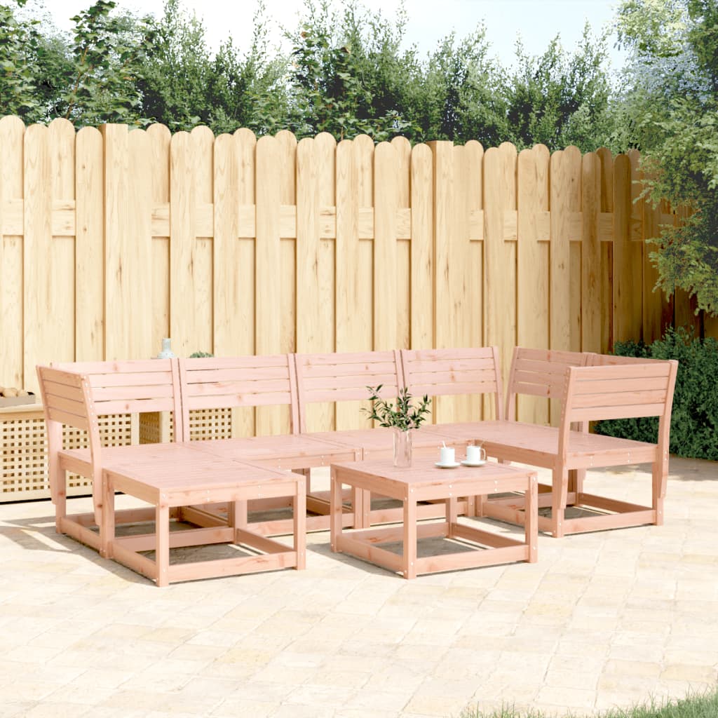 6 Piece Garden Sofa Set Solid Wood Douglas - Style and Chic
