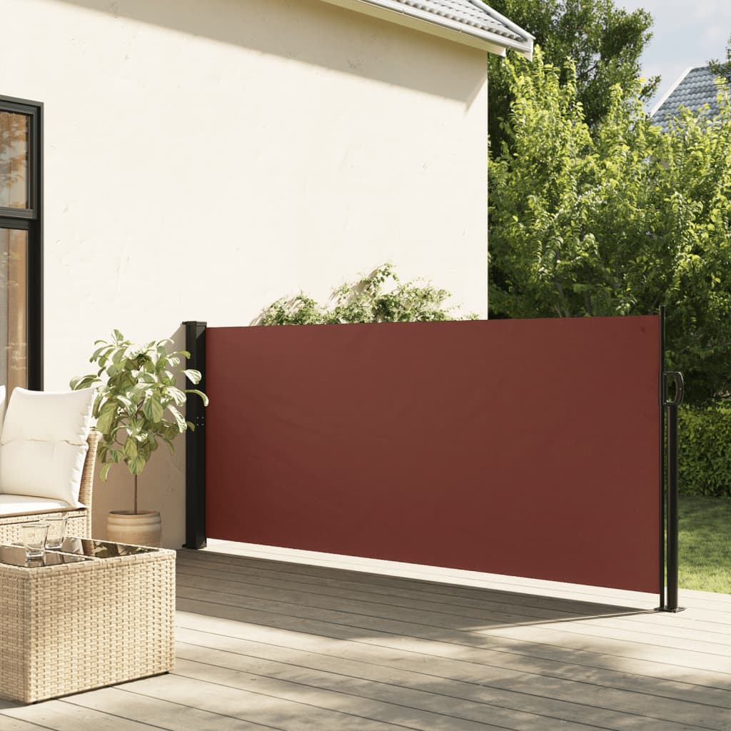 Retractable Side Awning Brown 100x300 cm - All Things Good