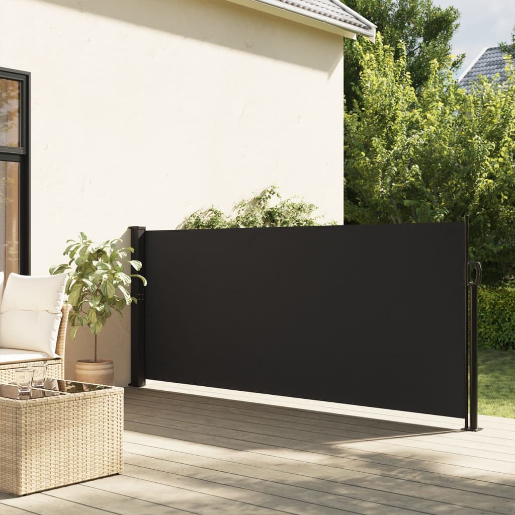 Retractable Side Awning Black 140x300 cm - Style and Chic