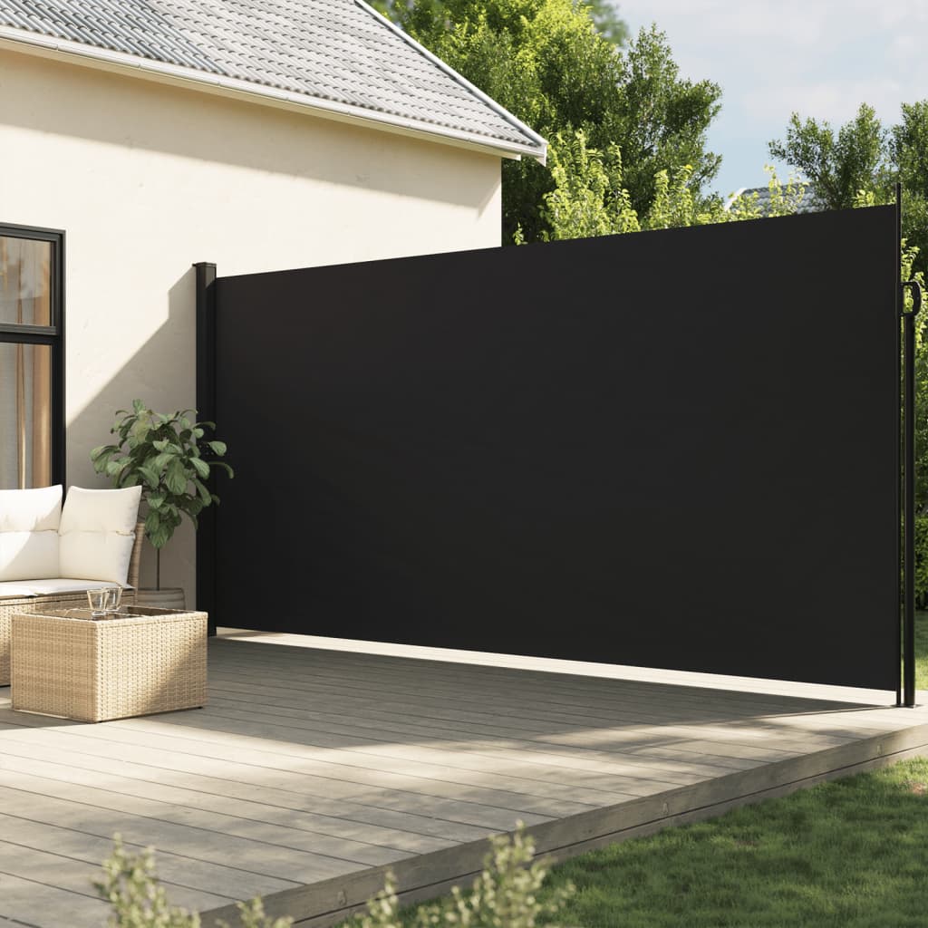 Retractable Side Awning Black 200x300 cm - The Home Maker