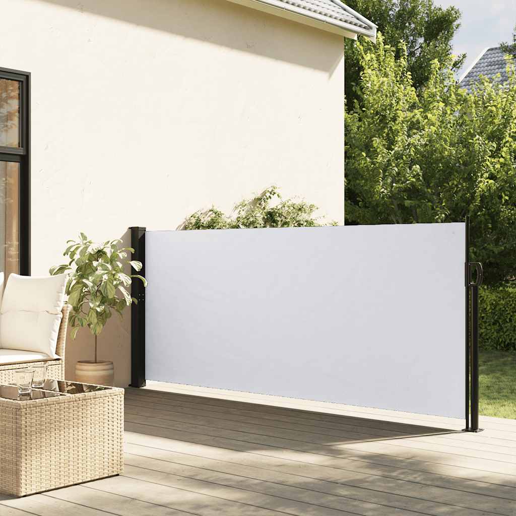 Retractable Side Awning White 140x500 cm - Charlotte Dunes