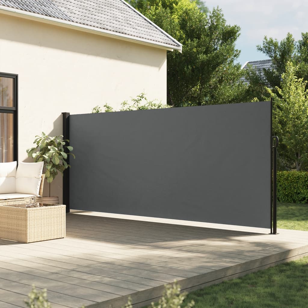 Retractable Side Awning Anthracite 160x500 cm - Style and Chic