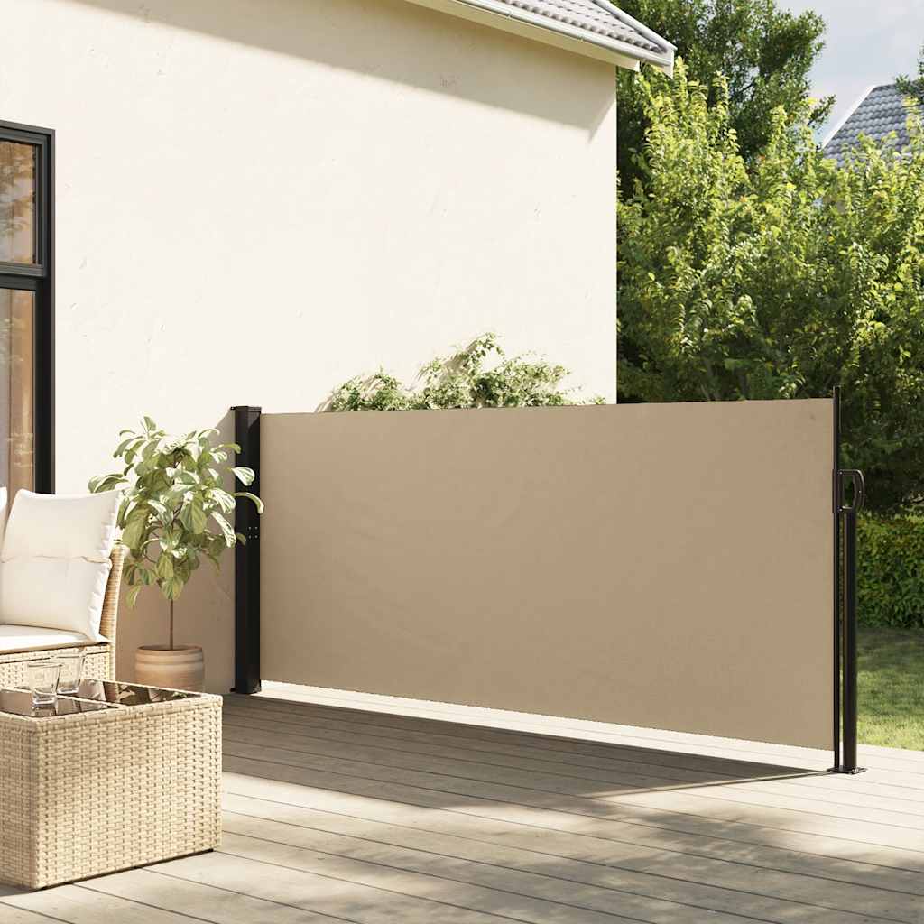 Retractable Side Awning Beige 120x600 cm - vid-4004495 - Charlotte Dunes