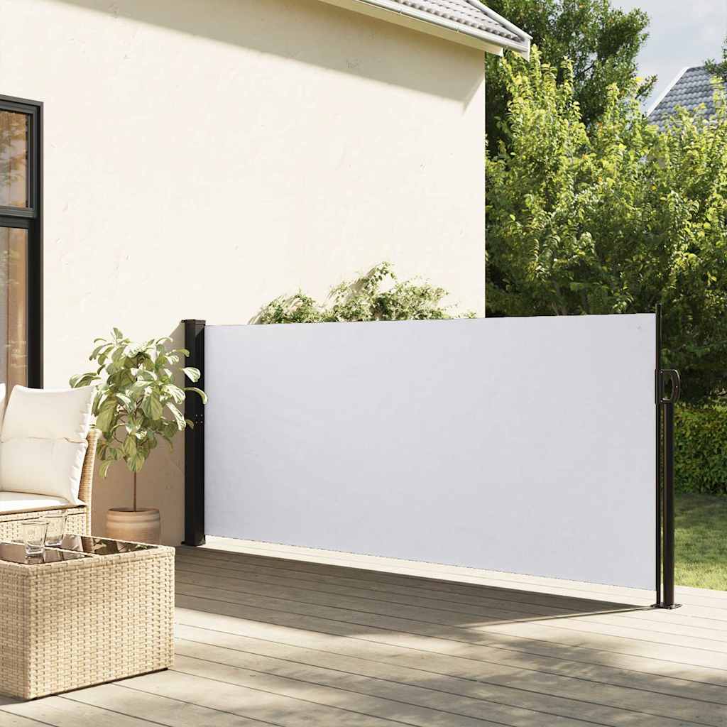 Retractable Side Awning White 120x600 cm - vid-4004496 - Charlotte Dunes