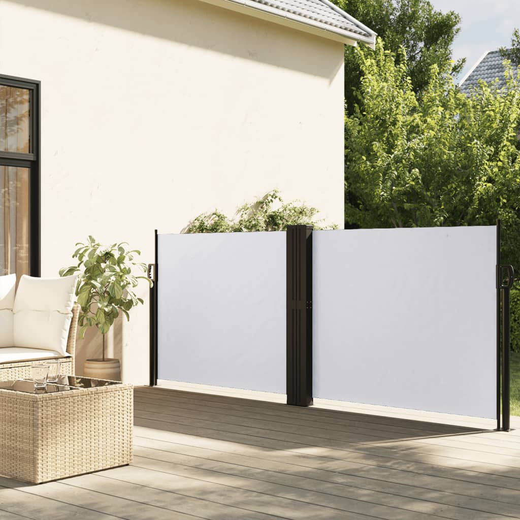 Retractable Side Awning White 120x600 cm - vid-4004601 - Charlotte Dunes