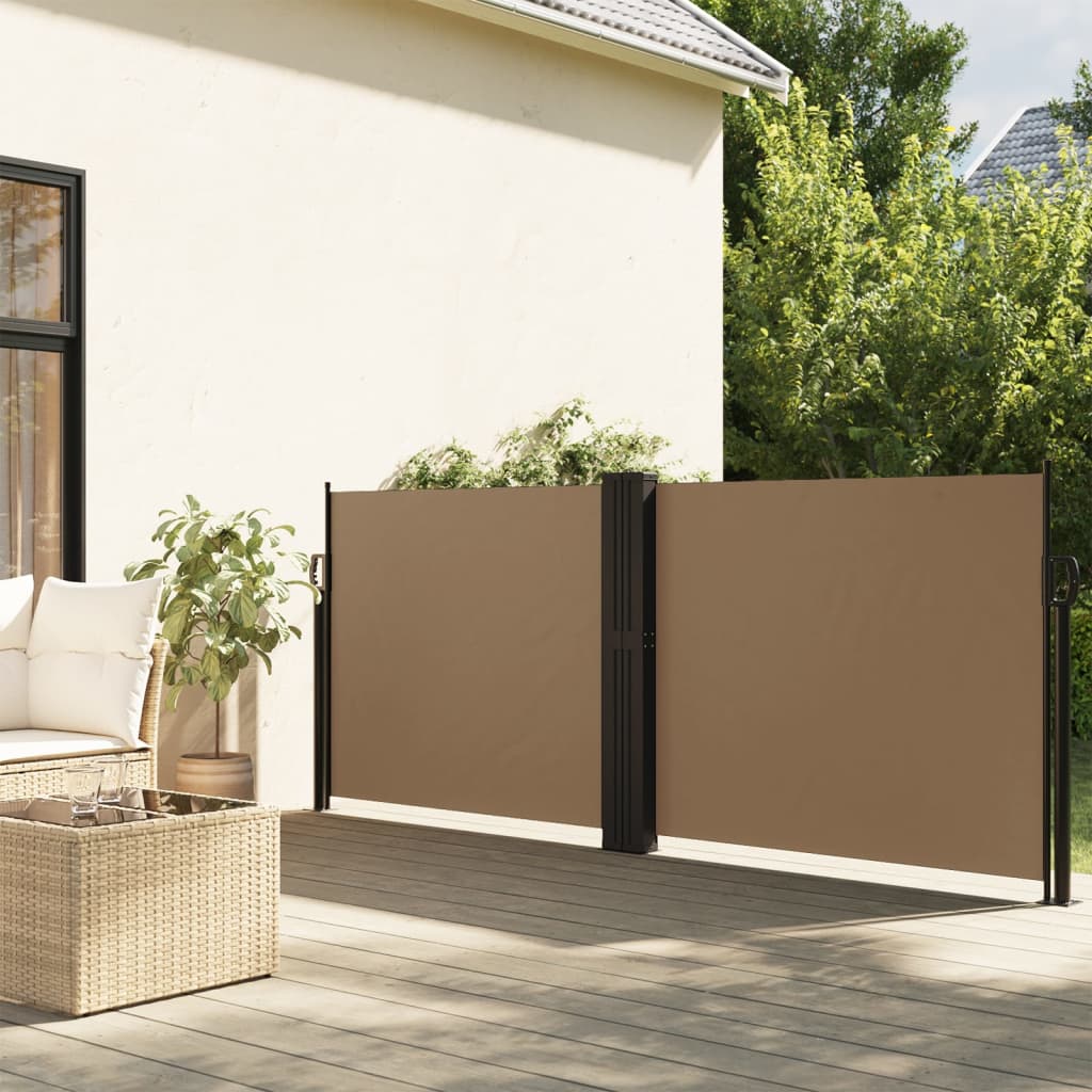 Retractable Side Awning Taupe 120x600 cm - vid-4004604 - Charlotte Dunes