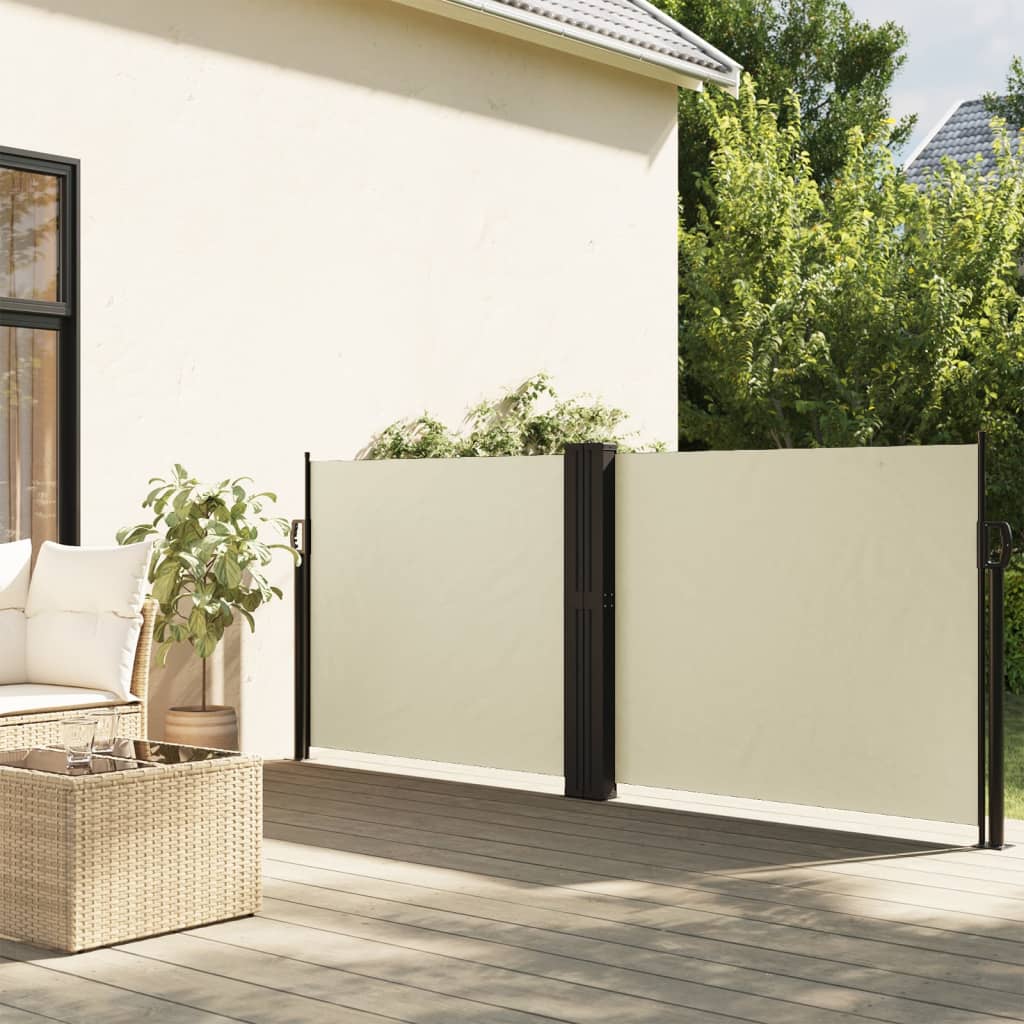 Retractable Side Awning Cream 140x600 cm - Charlotte Dunes