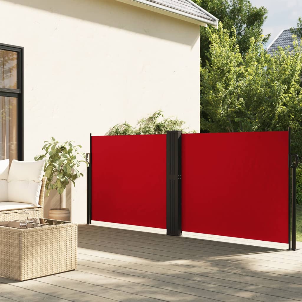 Retractable Side Awning Red 140x600 cm - Charlotte Dunes