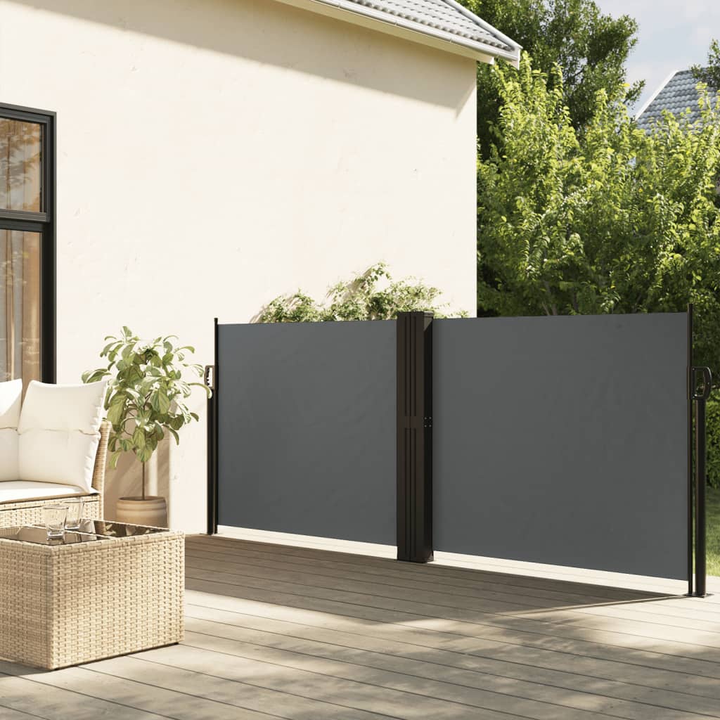 Retractable Side Awning Anthracite 140x600 cm - Charlotte Dunes