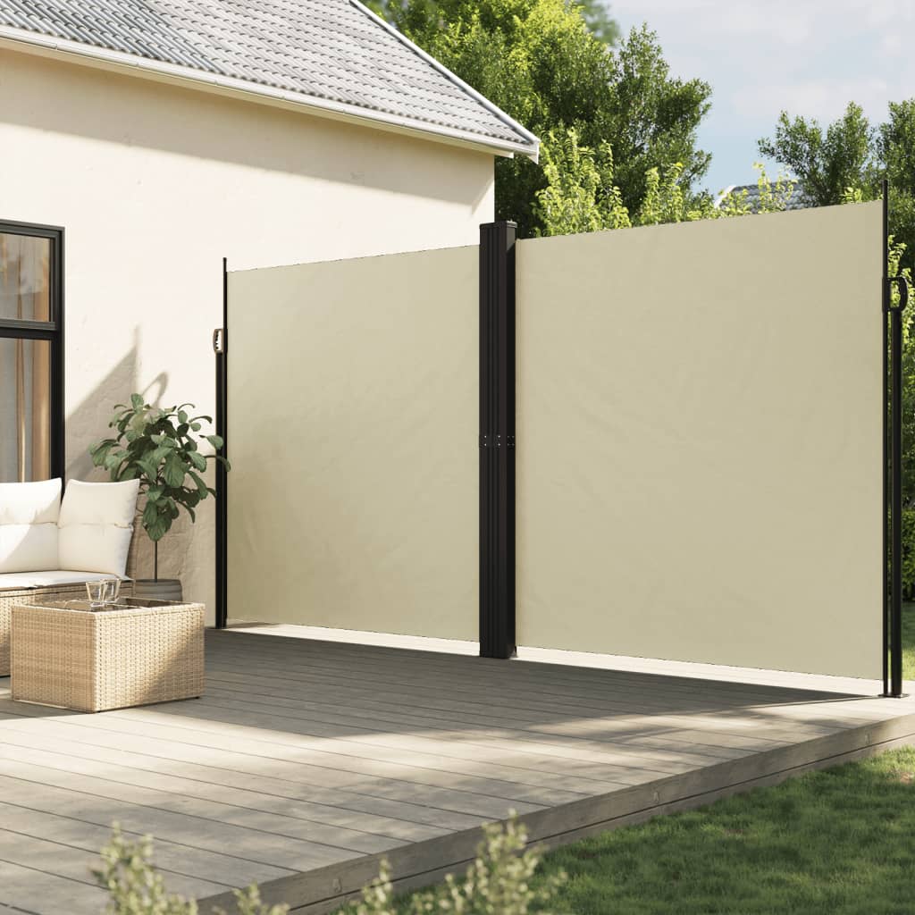 Retractable Side Awning Cream 220x600 cm - Charlotte Dunes