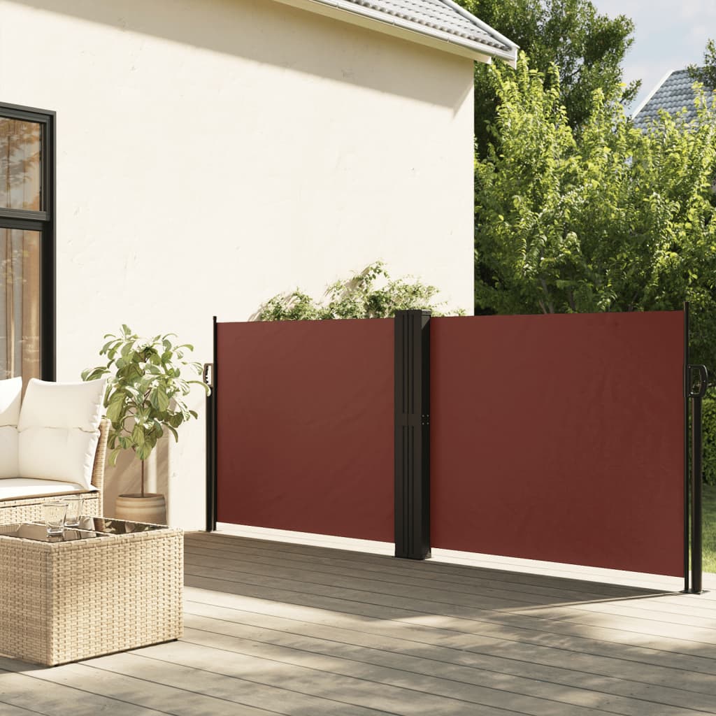 Retractable Side Awning Brown 140x1000 cm - Charlotte Dunes