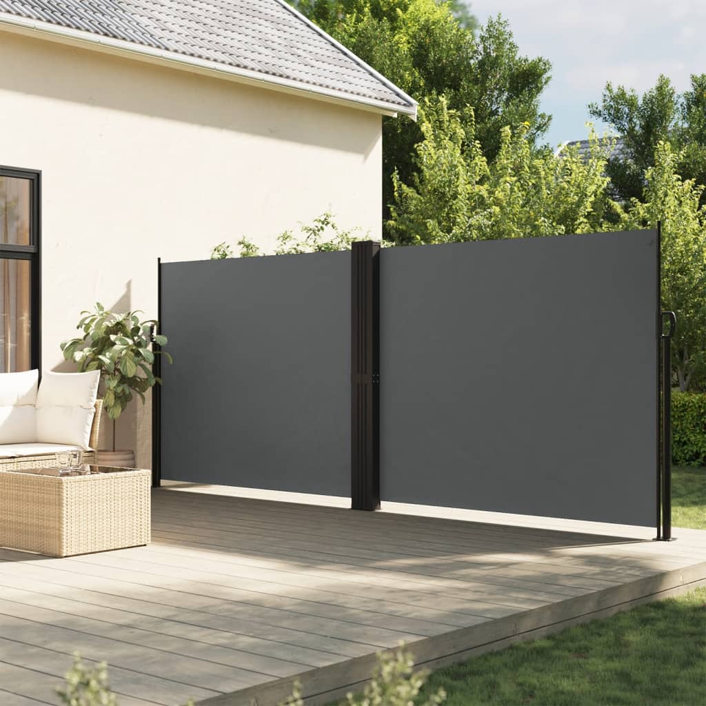 Retractable Side Awning Anthracite 160x1000 cm - Charlotte Dunes