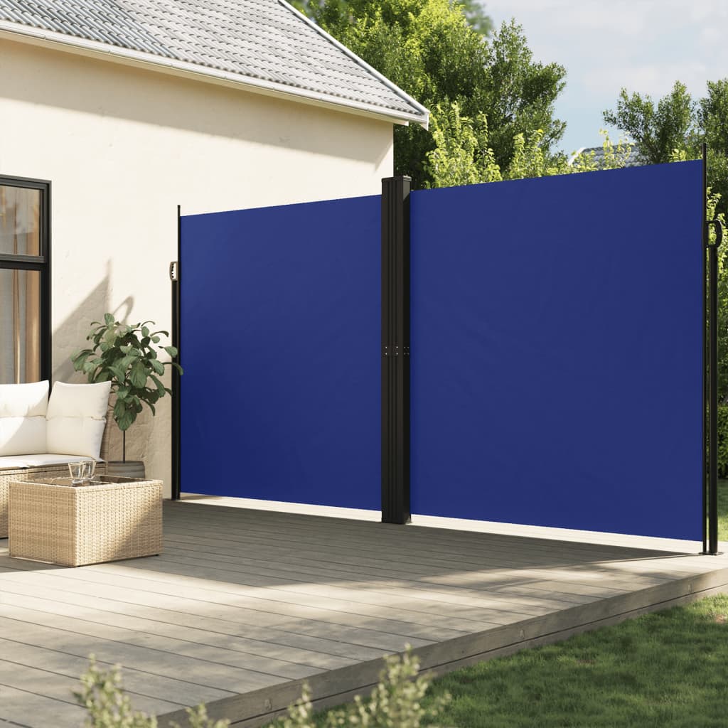 Retractable Side Awning Blue 220x1000 cm - Merkel Designers
