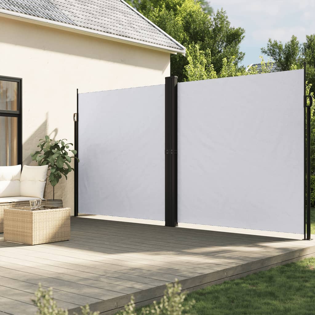 Retractable Side Awning White 220x1000 cm - Charlotte Dunes