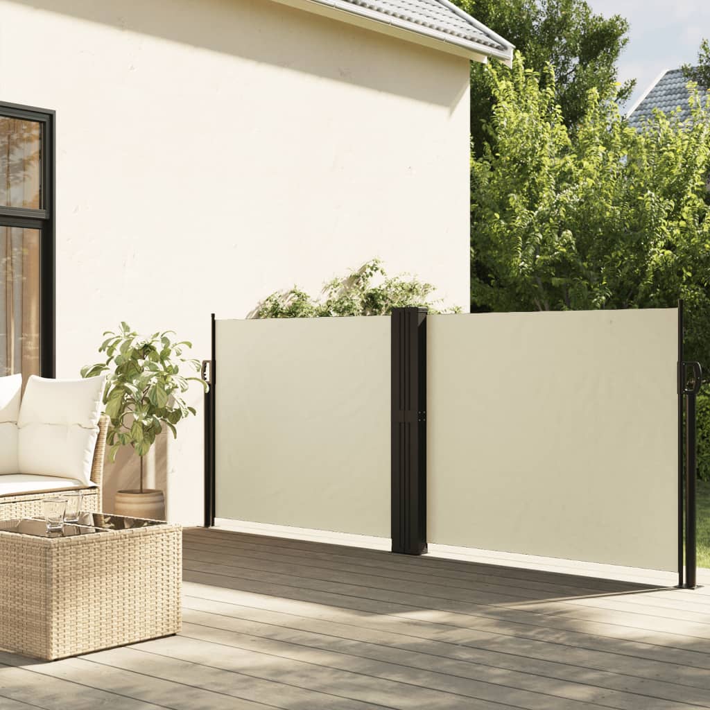 Retractable Side Awning Cream 140x1200 cm - Charlotte Dunes