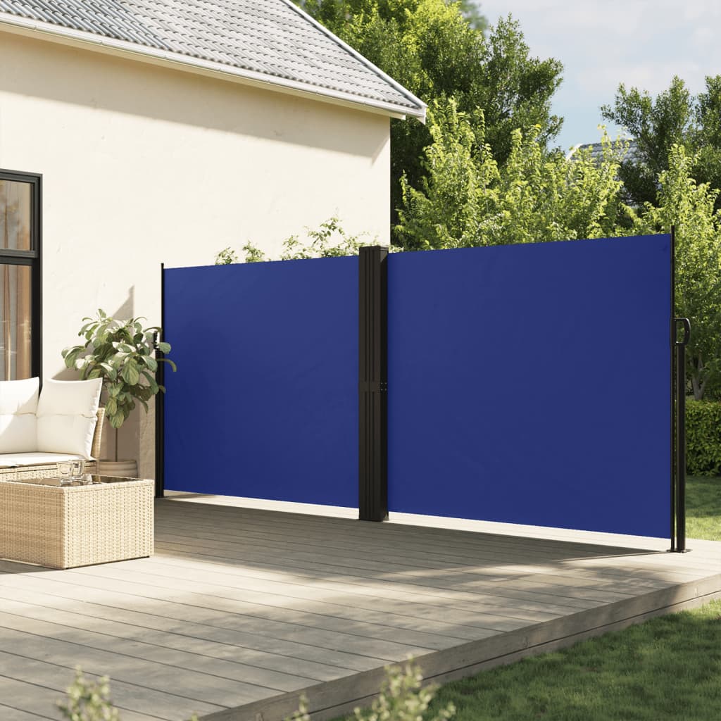 Retractable Side Awning Blue 160x1200 cm - All Things Good