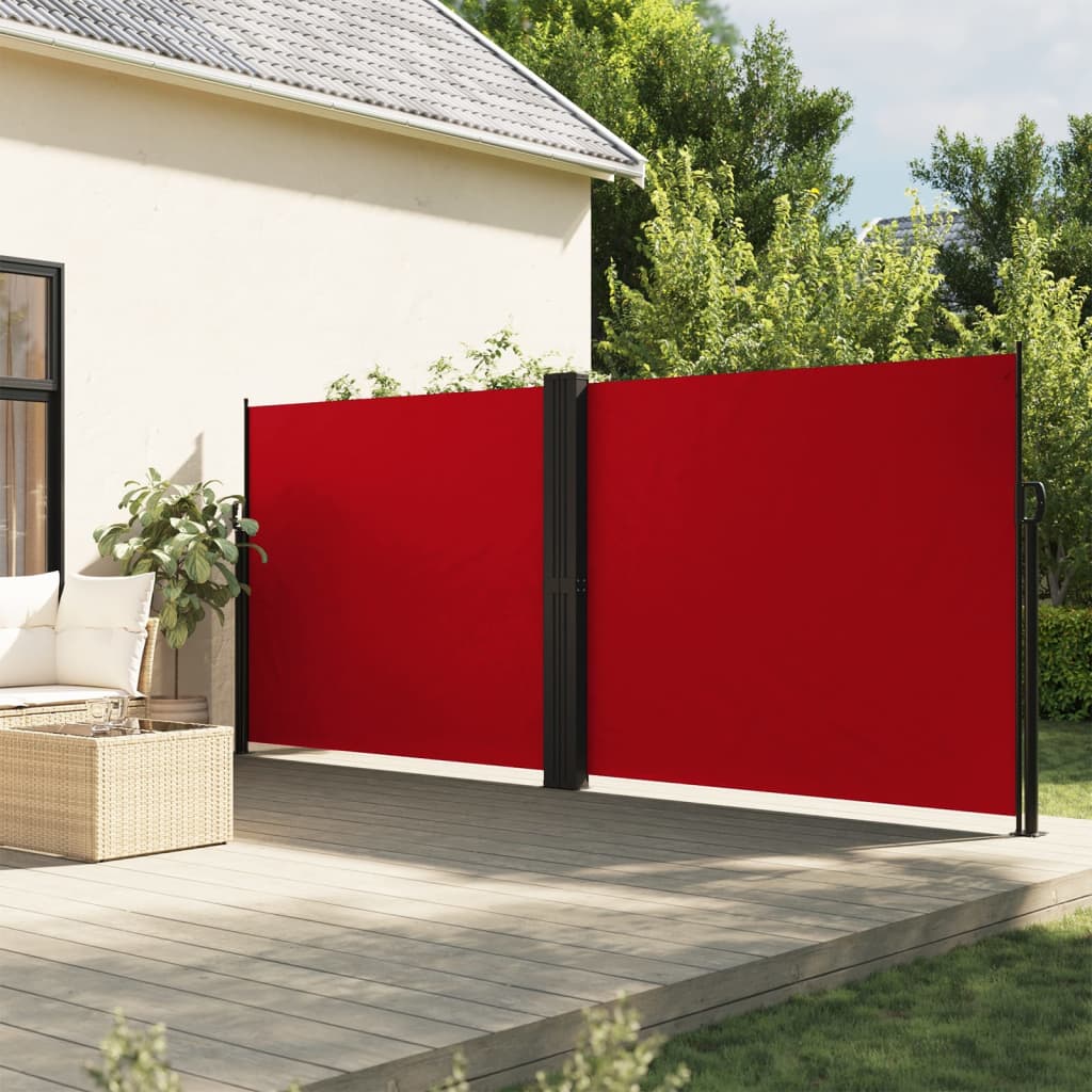 Retractable Side Awning Red 180x1200 cm - Charlotte Dunes
