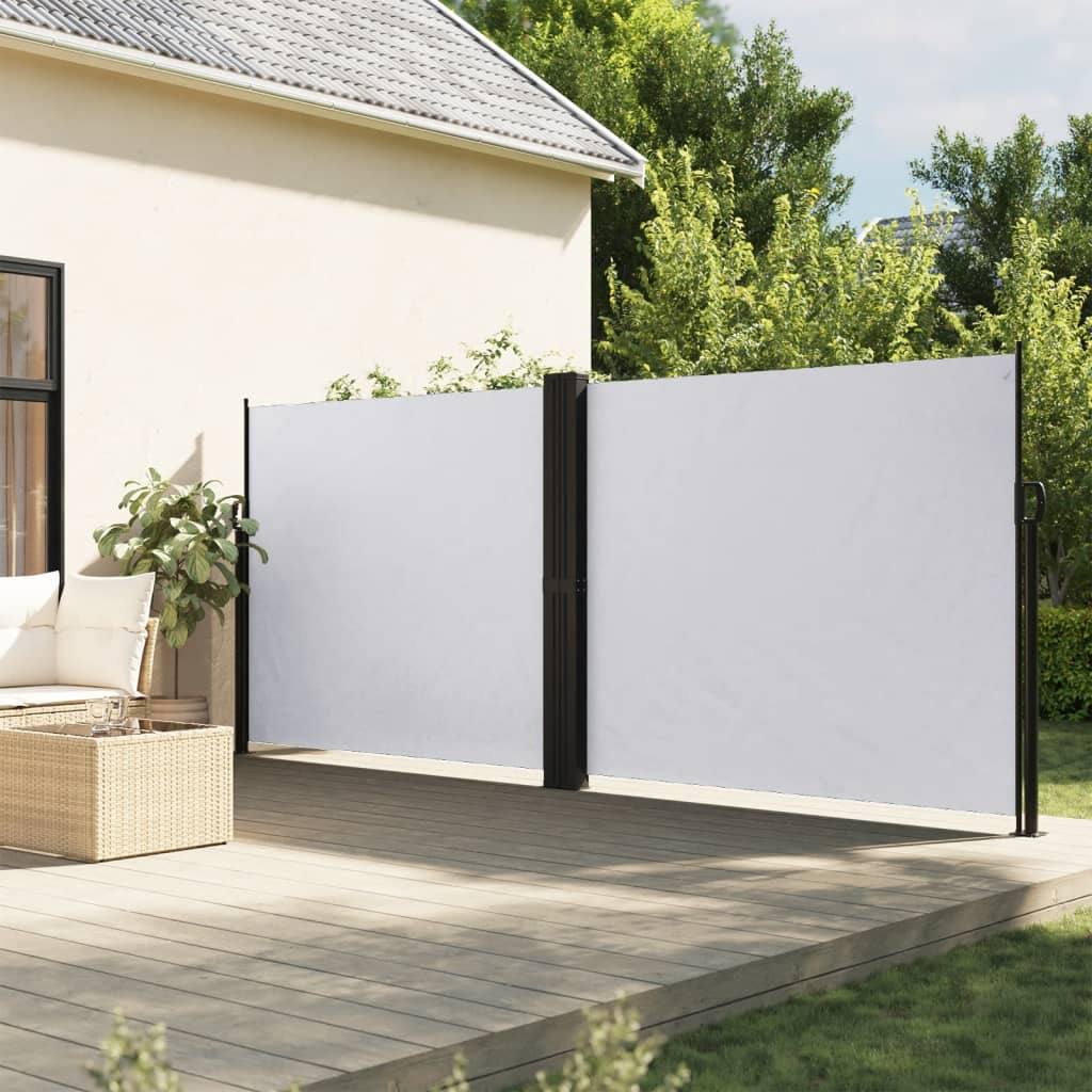 Retractable Side Awning White 180x1200 cm - Charlotte Dunes