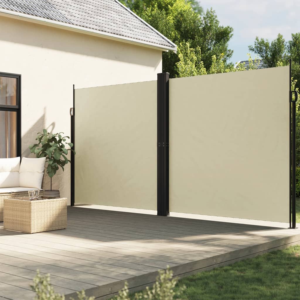 Retractable Side Awning Cream 200x600 cm - The Home Maker