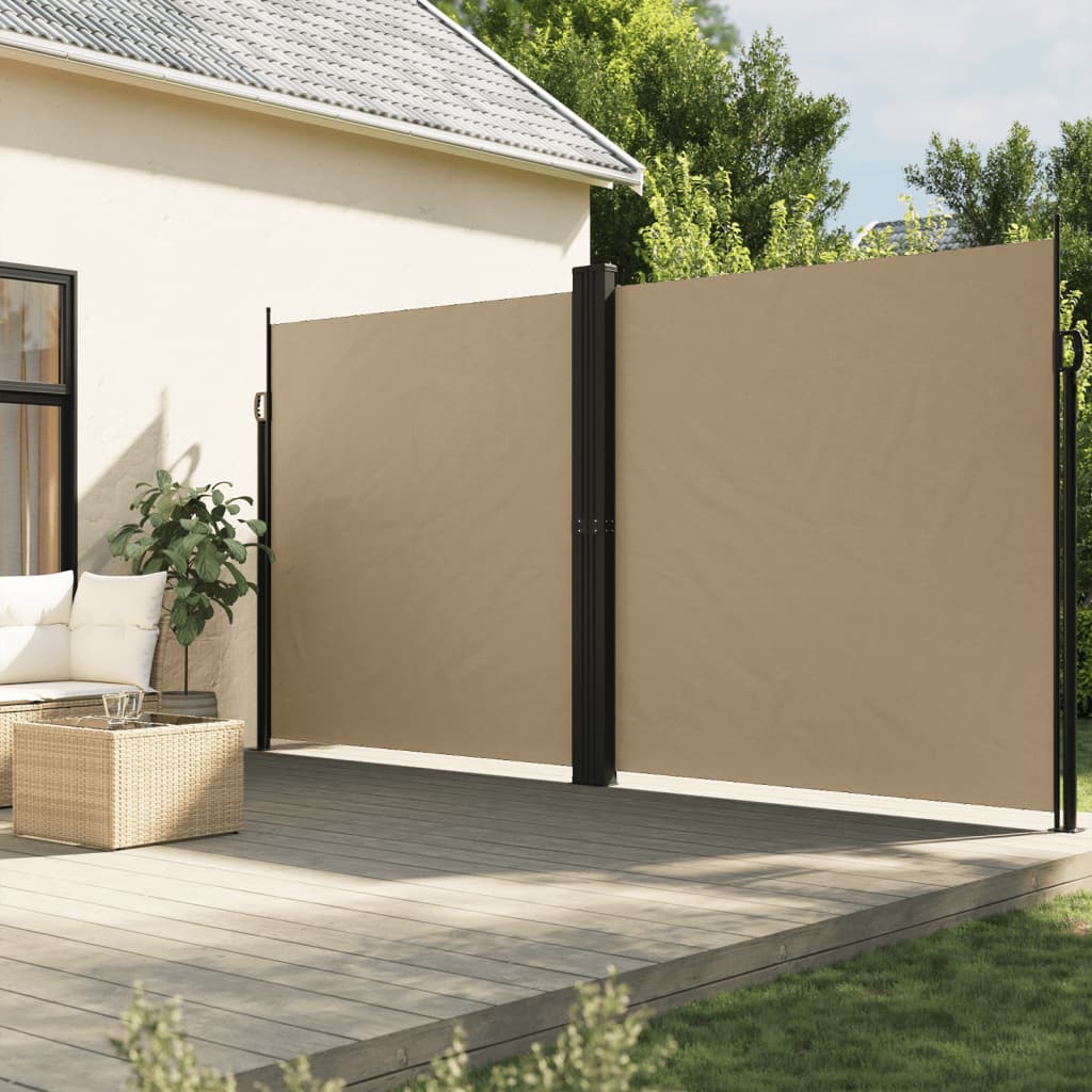 Retractable Side Awning Beige 200x1200 cm - Charlotte Dunes