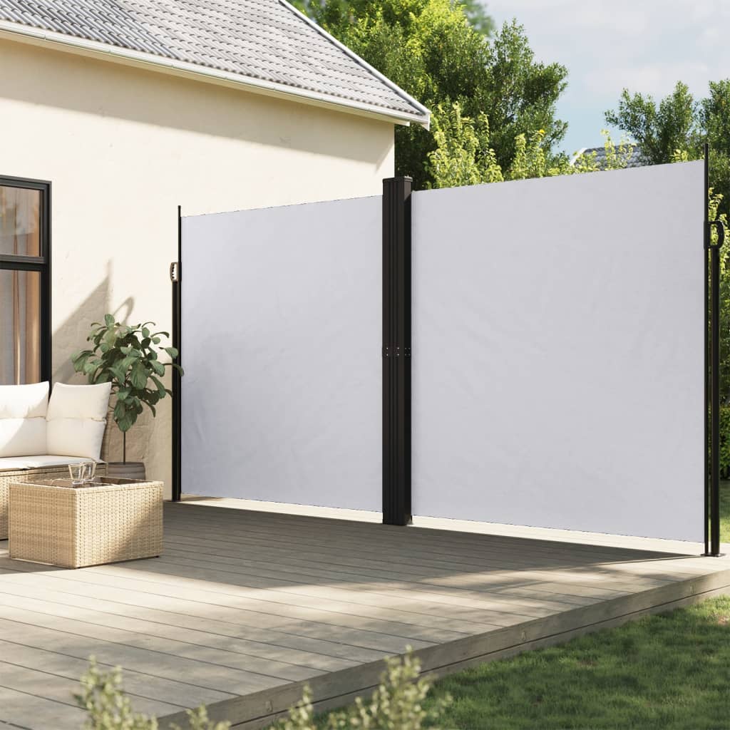 Retractable Side Awning White 200x1200 cm - Charlotte Dunes