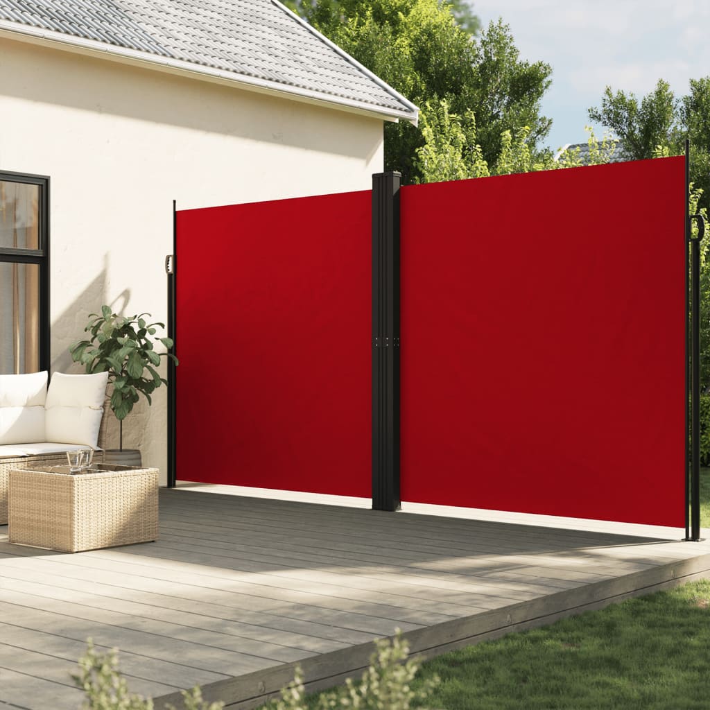 Retractable Side Awning Red 220x600 cm - The Home Maker