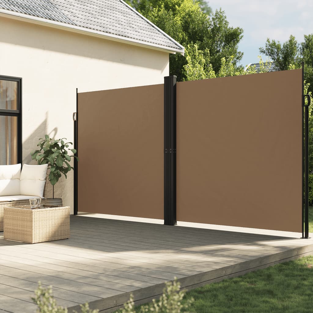 Retractable Side Awning Taupe 220x1200 cm - Charlotte Dunes