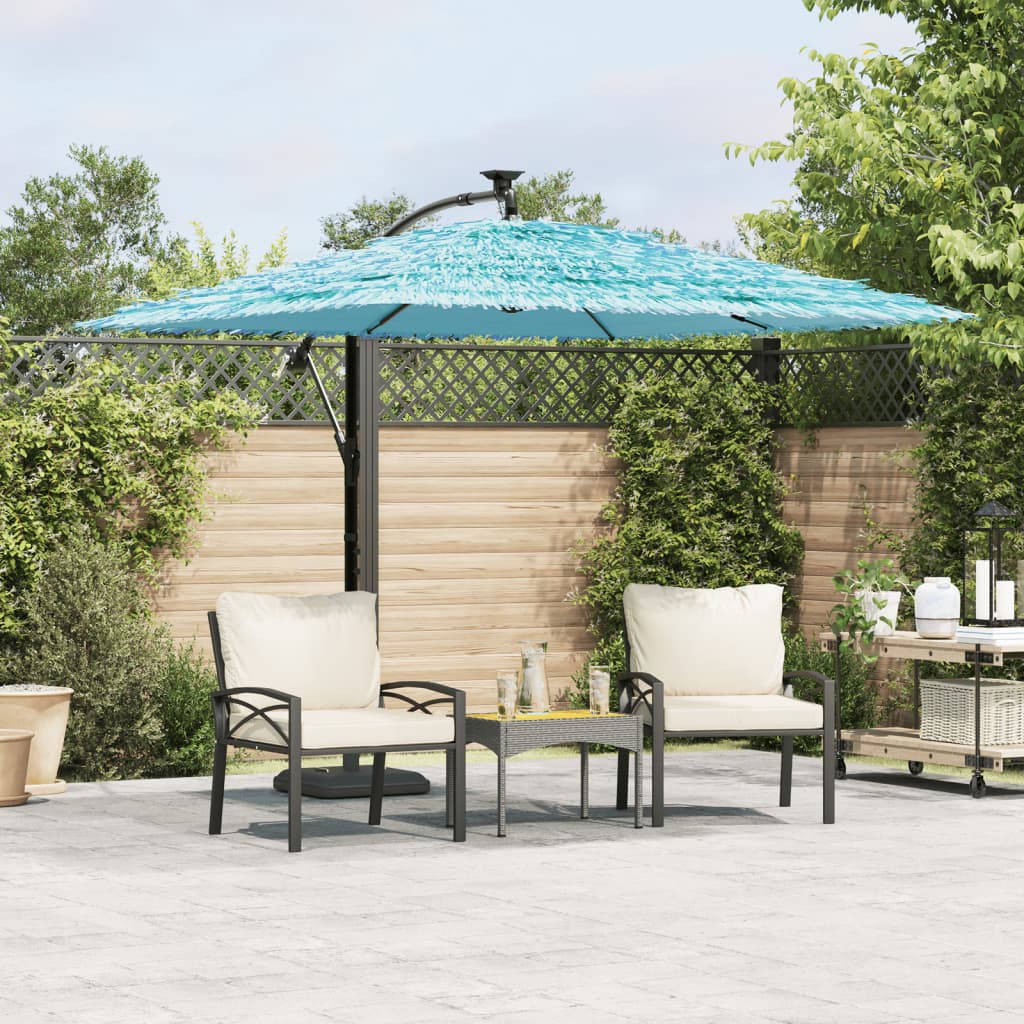 Garden Parasol with Steel Pole Blue 246x246x230 cm - Charlotte Dunes