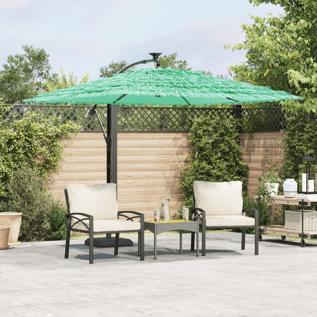 Garden Parasol with Steel Pole Green 246x246x230 cm - Charlotte Dunes