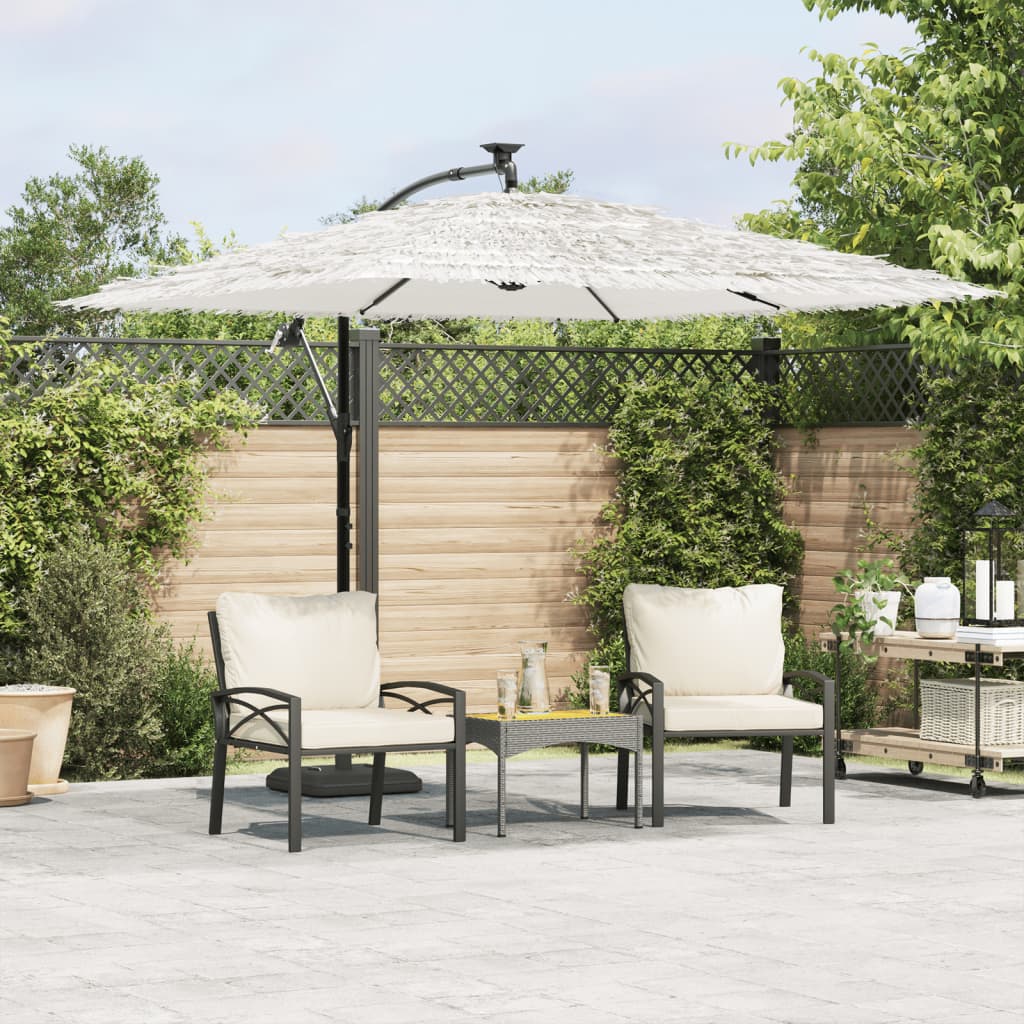Garden Parasol with Steel Pole White 269x269x235 cm - Charlotte Dunes