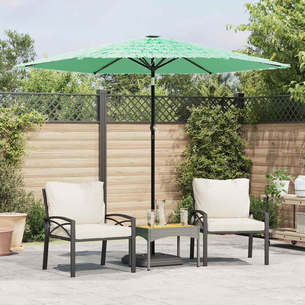 Garden Parasol with Steel Pole Green 268x268x226 cm - Charlotte Dunes