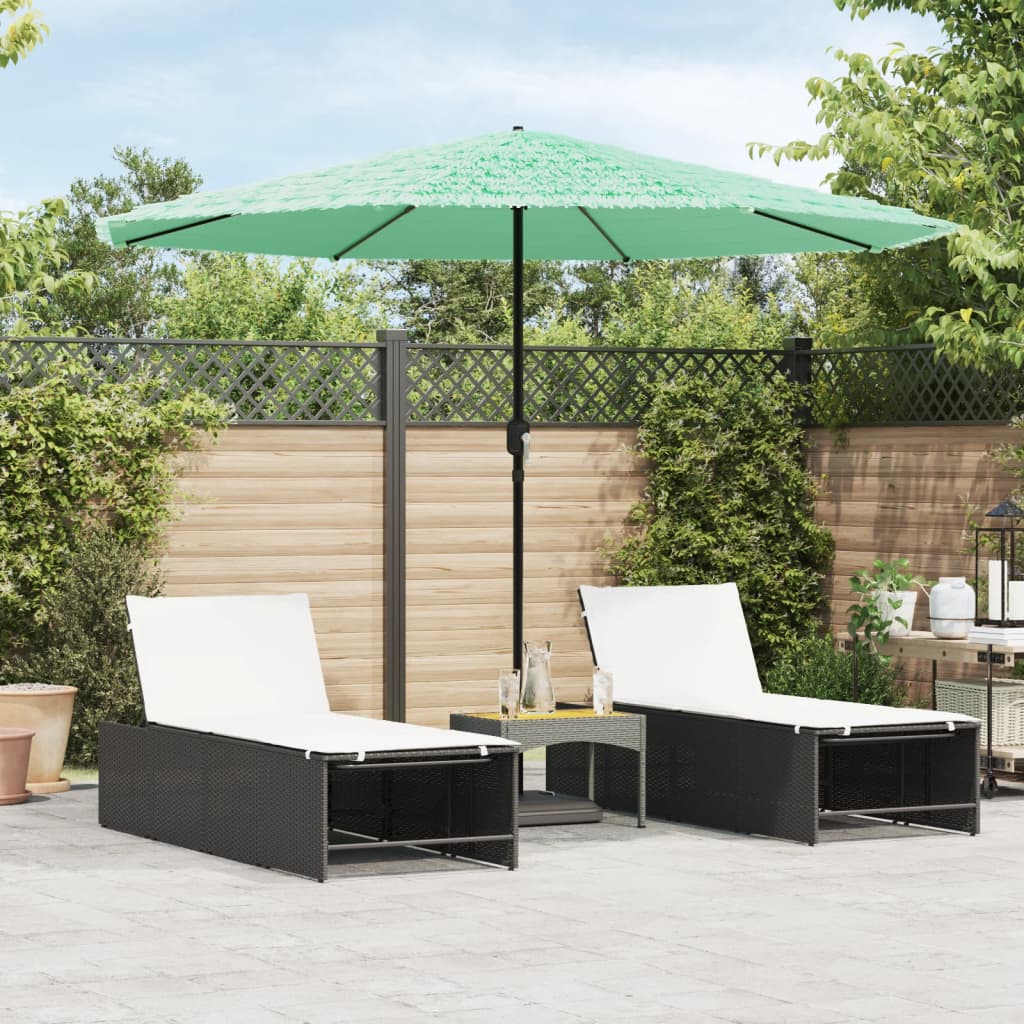 Garden Parasol with Steel Pole Green 324x324x247 cm - Charlotte Dunes