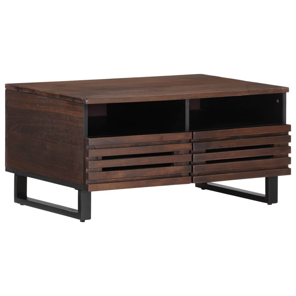 Coffee Table Brown 80x55x40 cm Solid Wood Mango - Design Hut
