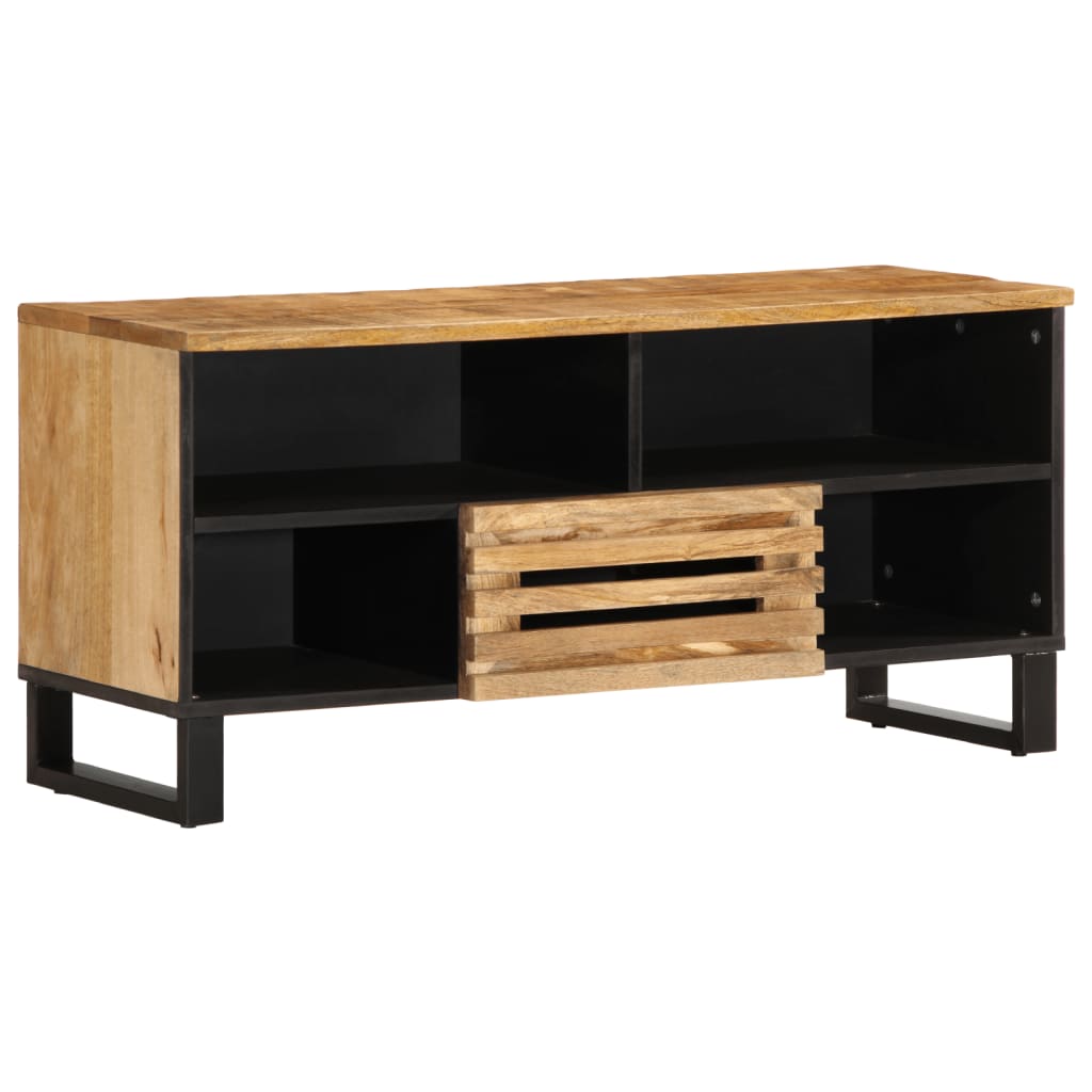 TV Cabinet 100x34x46 cm Solid Wood Rough Mango - Discount Dealers