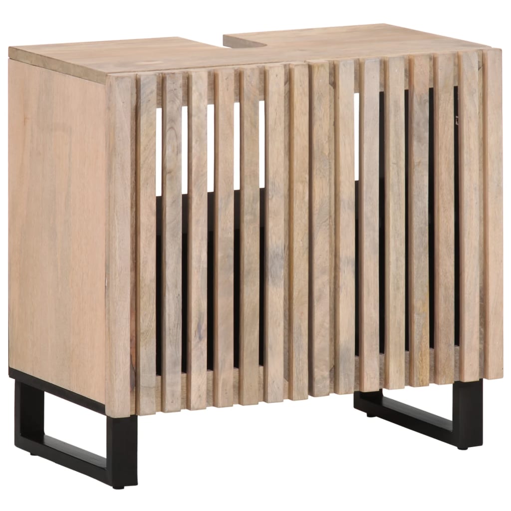 Bathroom Sink Cabinet 62x34x58 cm Solid Wood Mango - Discount Dealers