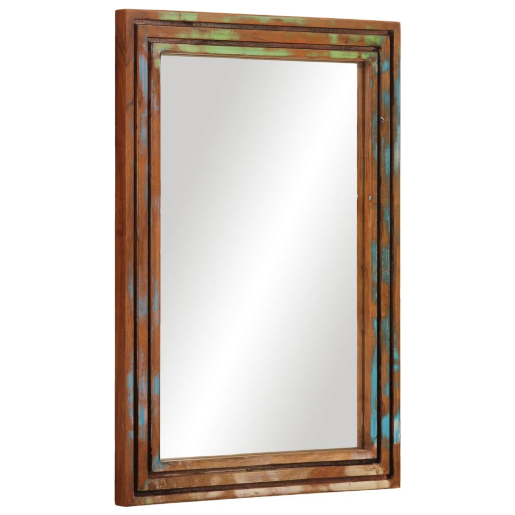 Bathroom Mirror 50x70 cm Solid Wood Acacia and Glass - vid-377593 - Casper Homes