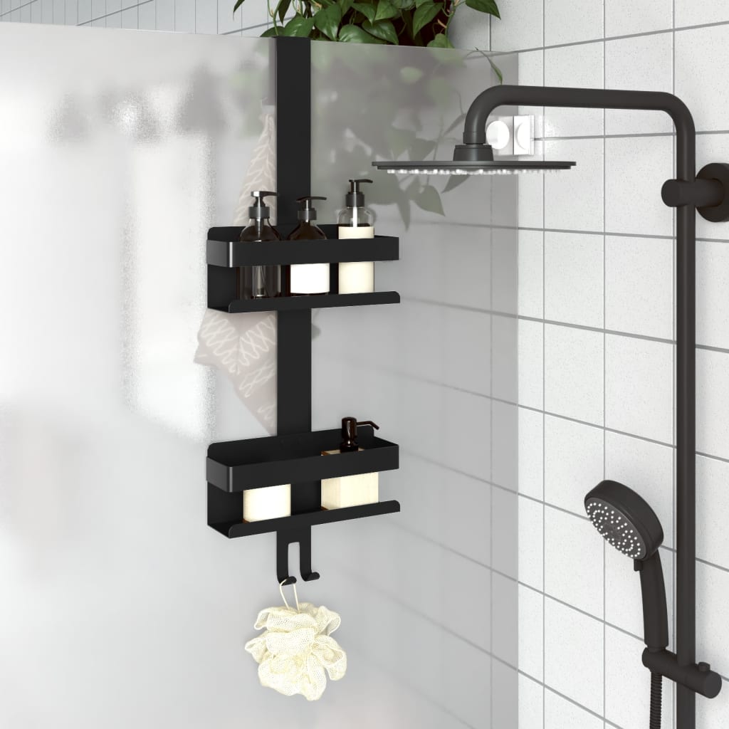 Hanging Shower Caddy Matt Black Brushed 304 Stainless Steel - Style and Chic